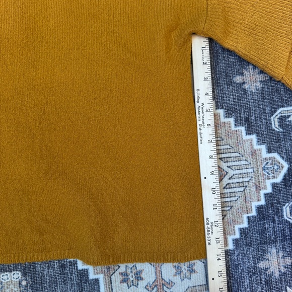 Madewell Golden Wool Boat Neck Tier-Sleeve Pullover Sweater Women’s Size Medium - Picture 10 of 11